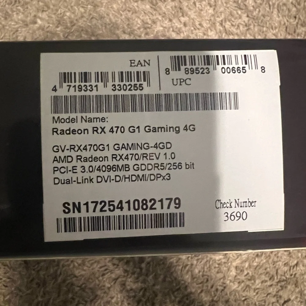 Radeon RX470 G1 4GB